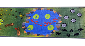 Sensory path in walk in the meadow theme