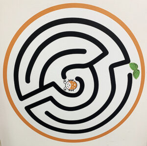 Finger tracing sensory wall graphic