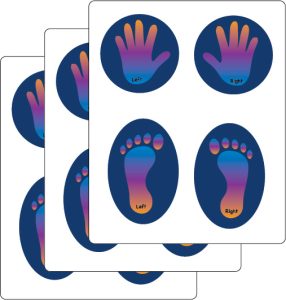 Sensory Path set of three wall push stickers