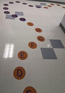 Sensory path photo of educational elements