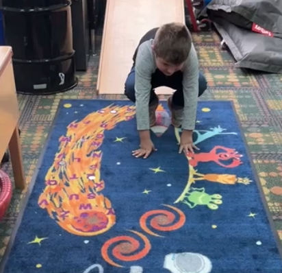 Sensory path in outer space theme